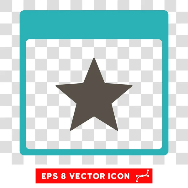 Star Calendar Page Eps Icône vectorielle — Image vectorielle