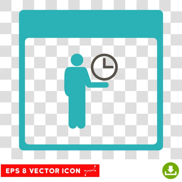 Gerenciador de Tempo Página do Calendário Eps Vector Icon — Vetor de Stock