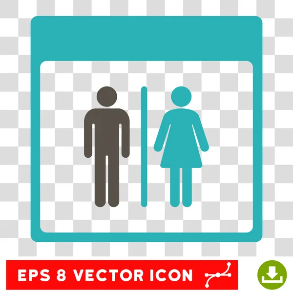 Векторная икона Toilet Persons Calendar Page Eps — стоковый вектор