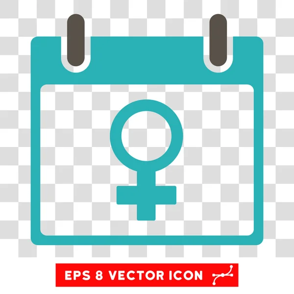 Vênus Símbolo Feminino Calendário Dia Eps Vector Ícone — Vetor de Stock