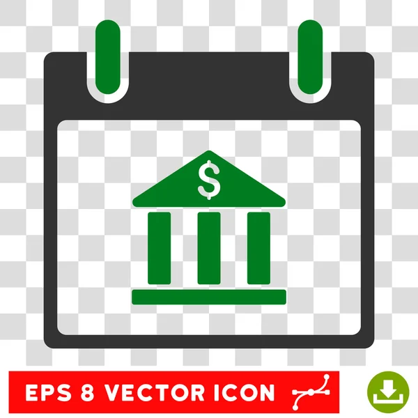 Bank building kalender tag eps vektorsymbol — Stockvektor