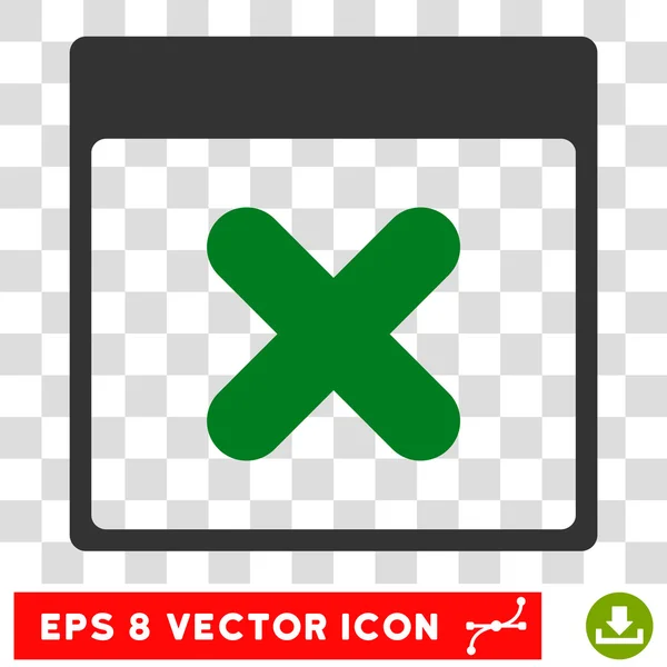 Cancel Calendar Page Eps Vector Icon — Stock Vector