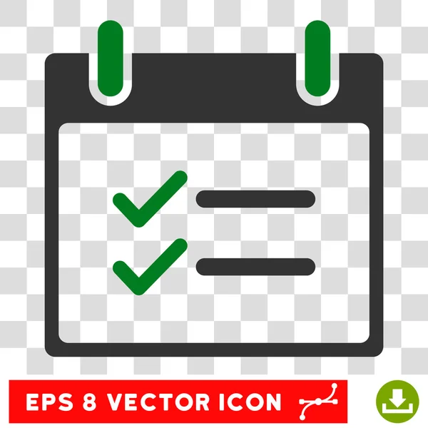 Check Items Calendar Day Eps Vector Icon — Stock Vector