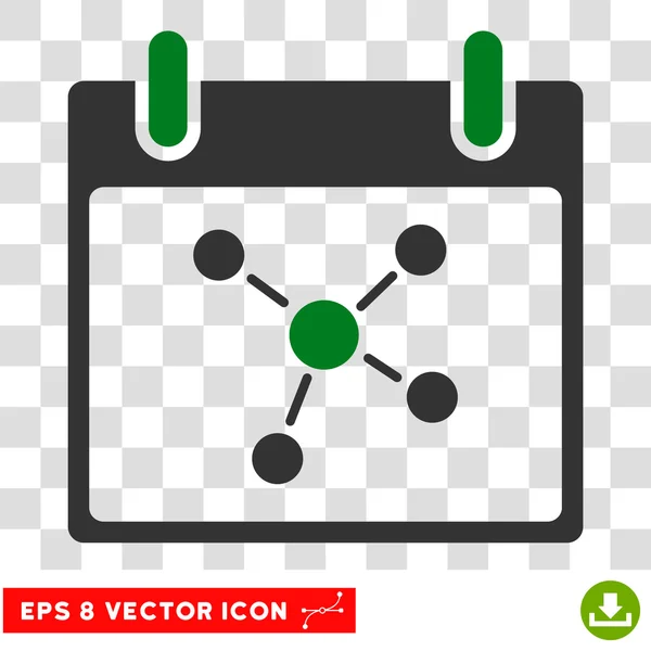 Anslutningar kalender dag Eps vektor symbol — Stock vektor