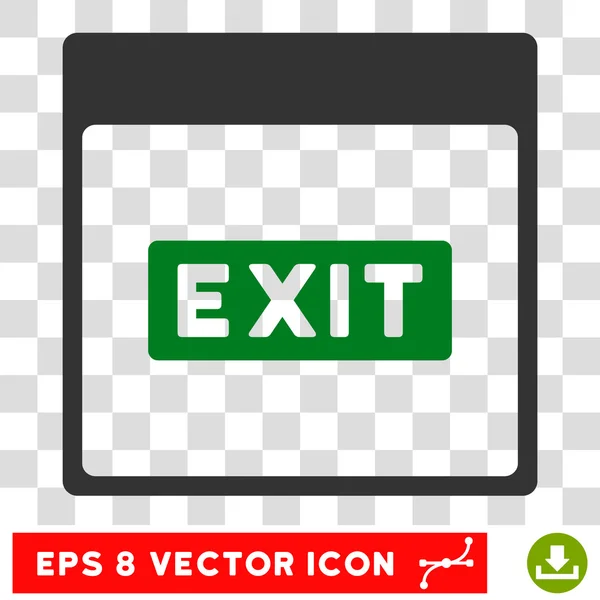 Exit bildtext kalenderikonen sida Eps vektor — Stock vektor
