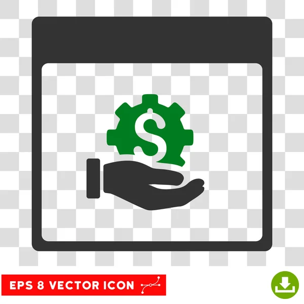 Développement financier Main Calendrier Page Eps Icône vectorielle — Image vectorielle