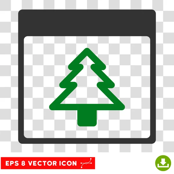 Fir Árvore Calendário Página Eps Vector Ícone — Vetor de Stock