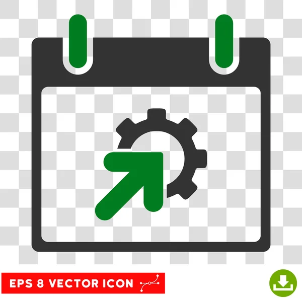 Gear Integration Calendar Day Eps Vector Icon — Vector de stoc