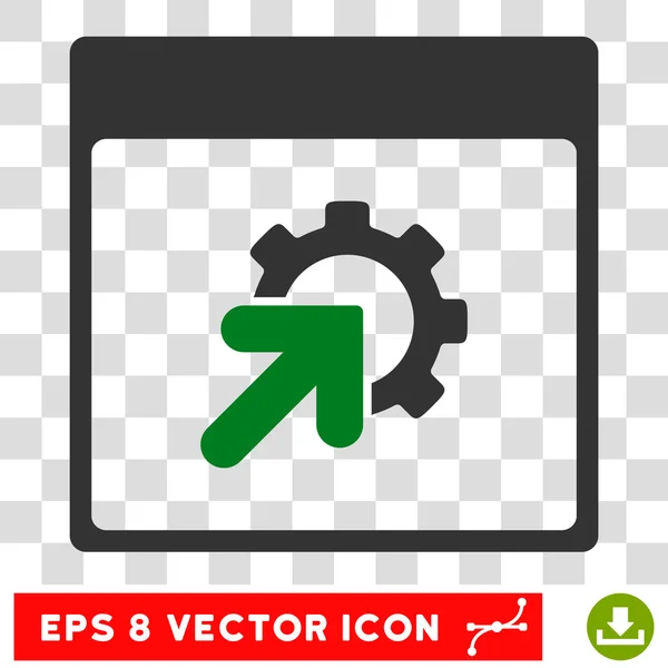 Getriebe Integration Kalenderseite eps Vektor-Symbol — Stockvektor