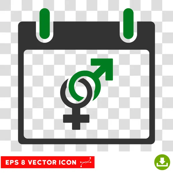 Marriage Calendar Day Eps Vector Icon — Stock Vector