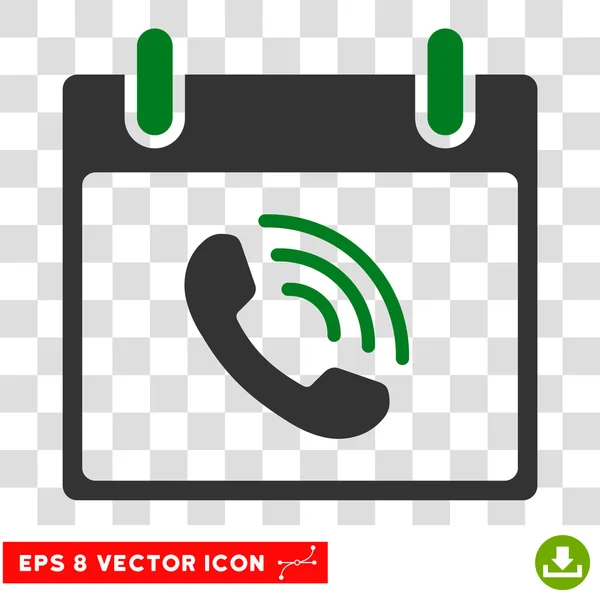 Telefone Chamada Calendário Dia Eps Vector Ícone — Vetor de Stock