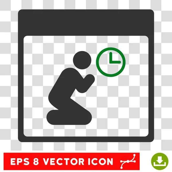 Beten Uhr Kalenderseite eps Vektor-Symbol — Stockvektor
