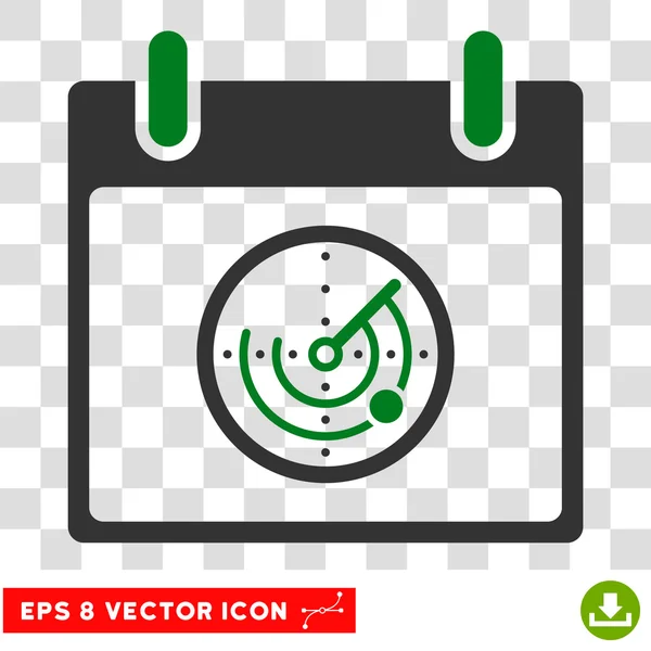 Радіолокаційний календар Векторна піктограма дня Eps — стоковий вектор