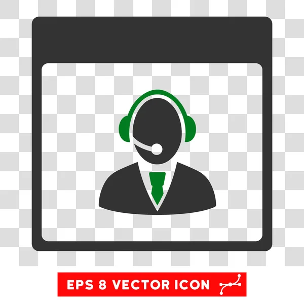 Recepção Operador Calendário Página Eps Vector Icon —  Vetores de Stock