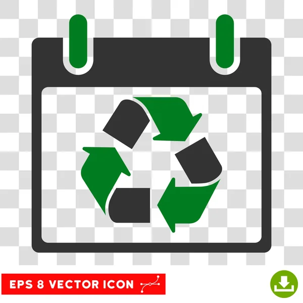 Dia de calendário de reciclagem Eps Vector Icon — Vetor de Stock