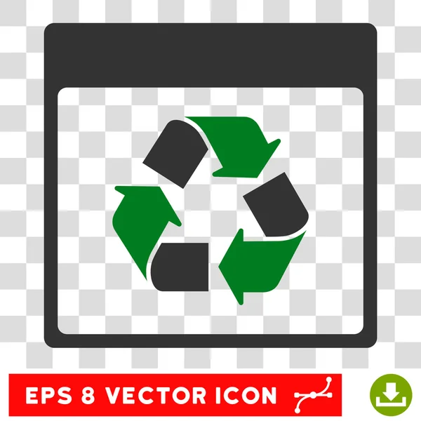Recycling Kalenderseite eps Vektor-Symbol — Stockvektor
