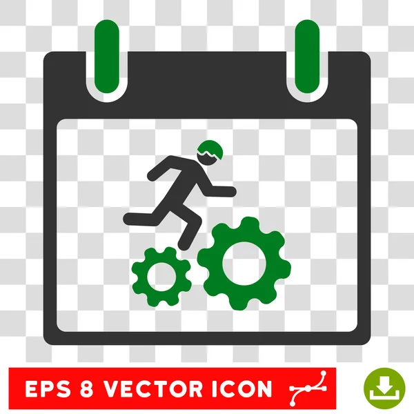 Running worker kalender tag eps vektorsymbol — Stockvektor
