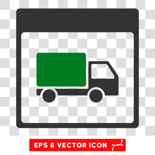 Векторный значок страницы календаря грузовиков Eps — стоковый вектор