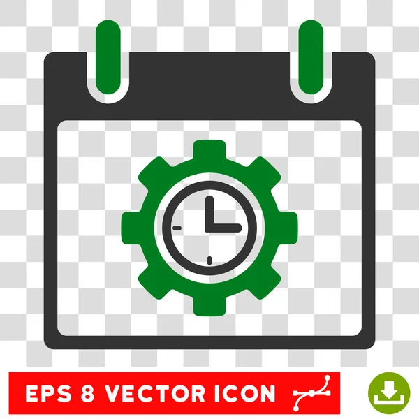 Time Gear Calendar Day Eps Vector Icon — Vector de stoc