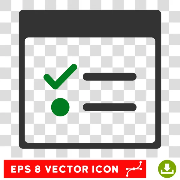 Todo Items Calendar Page Eps Vector Icon — Stock Vector