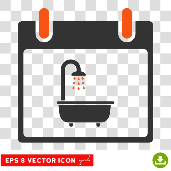 Calendário de banho Dia Eps Vector Ícone — Vetor de Stock