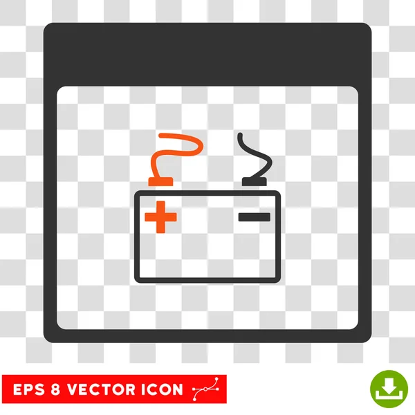 Page du calendrier de l'accumulateur Icône vectorielle Eps — Image vectorielle