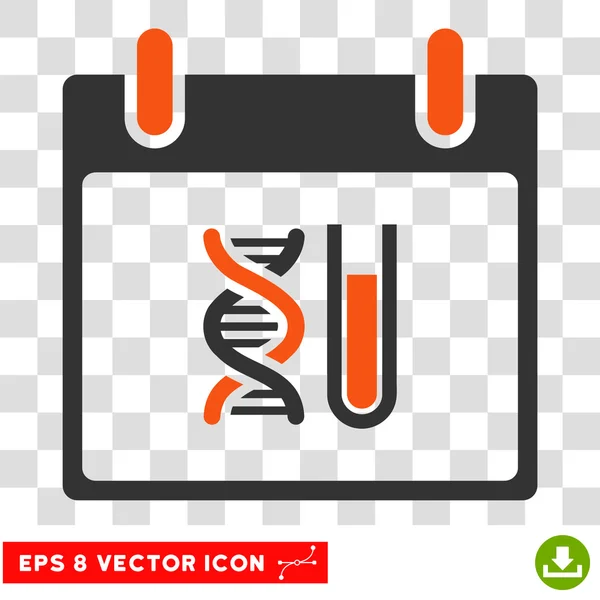 Analyse ADN Calendrier Jour Eps Icône vectorielle — Image vectorielle