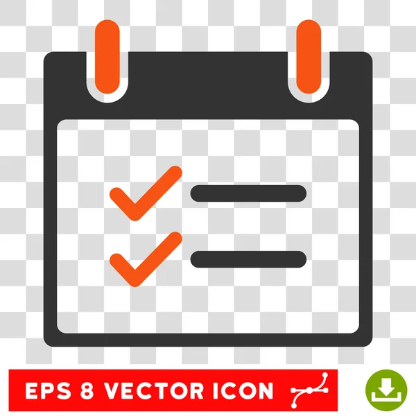 Verifique itens Calendário Dia Eps Vector Ícone — Vetor de Stock