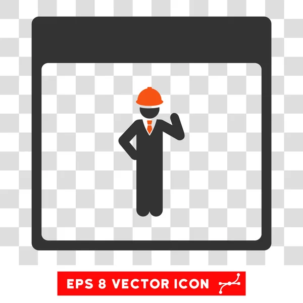 Ingénieur Calendrier Page Eps Icône vectorielle — Image vectorielle
