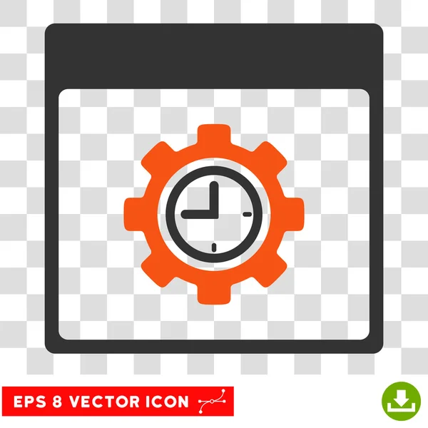 Reloj Configuración engranaje Calendario Página Eps Vector Icono — Vector de stock