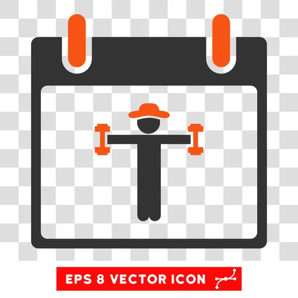 Calendário Fitness Dia Eps Vector Ícone — Vetor de Stock