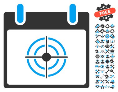 Bullseye takvim gün vektör simge Bonus ile