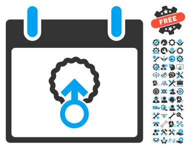 Hücre penetrasyon takvim gün vektör simgesi Bonus ile