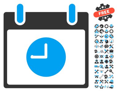 Saat takvim gün vektör simgesi Bonus ile