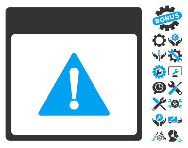 Hata takvim sayfası vektör simgesi Bonus ile