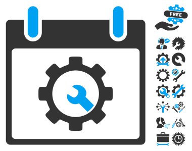 Seçenekleri araçlar takvim gün vektör simgesi Bonus ile