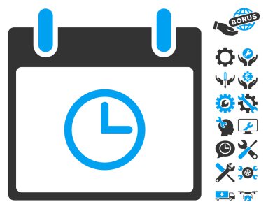 Saat takvim gün vektör simge Bonus ile