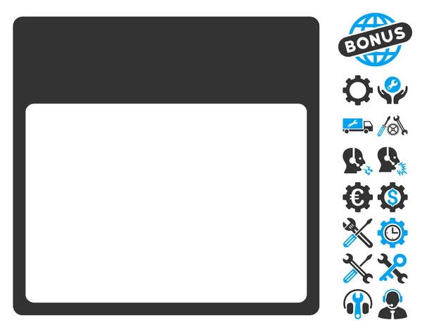 Modelo de página do calendário Ícone do vetor com bônus — Vetor de Stock