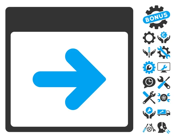 ボーナスと次のカレンダー日のベクトル アイコン — ストックベクタ