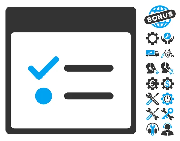 Todo Items Calendar Page Vector Icon With Bonus — Stock Vector