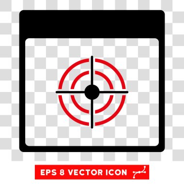 Bullseye takvim sayfası Eps vektör simgesi