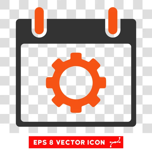 Opções de engrenagem Calendário Dia Eps Vector Icon — Vetor de Stock