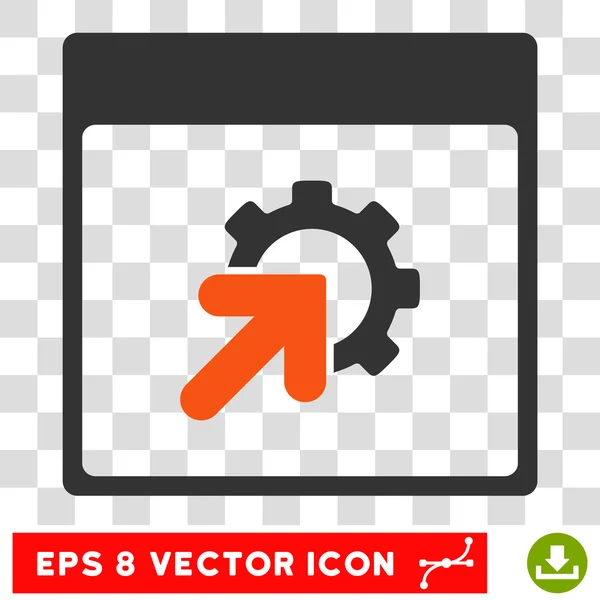 Calendario de integración de engranajes Página Eps Vector Icono — Vector de stock
