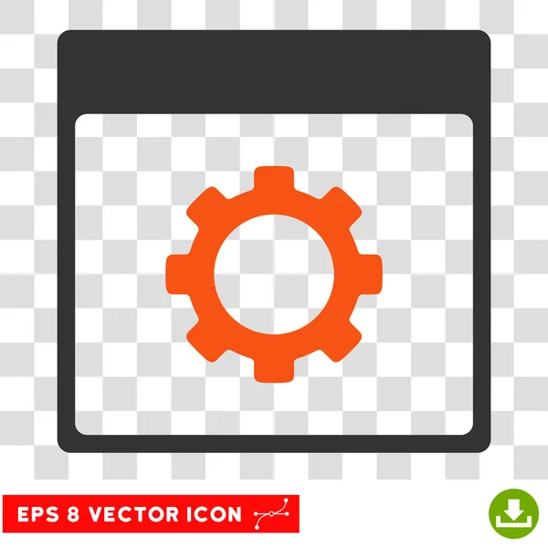 Gear Options Calendar Page Eps Vector Icon — Stock Vector