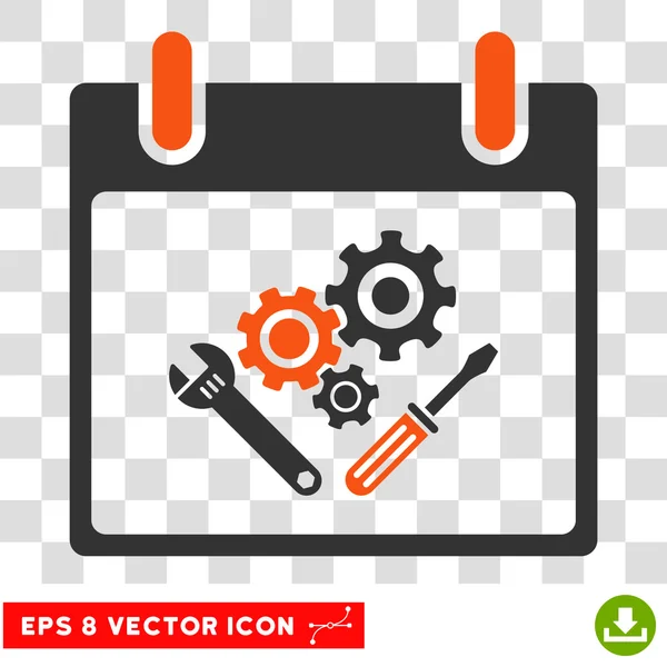 Instrument Outils Calendrier Jour Eps Icône vectorielle — Image vectorielle