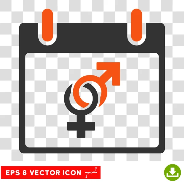 Marriage Calendar Day Eps Vector Icon — Stock Vector