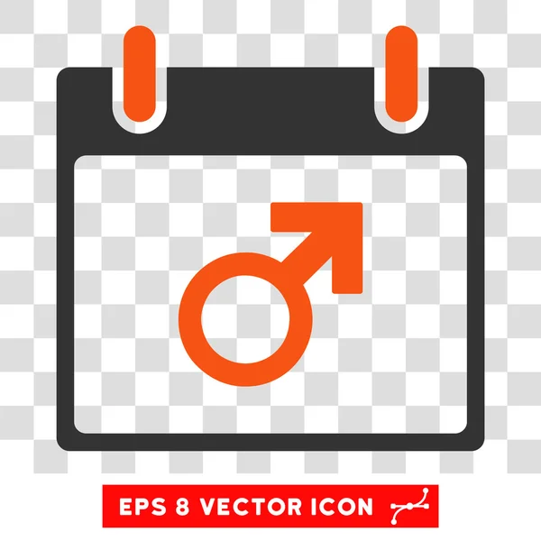 Mars Male Symbol Calendar Day Eps Vector Icon — Stock Vector