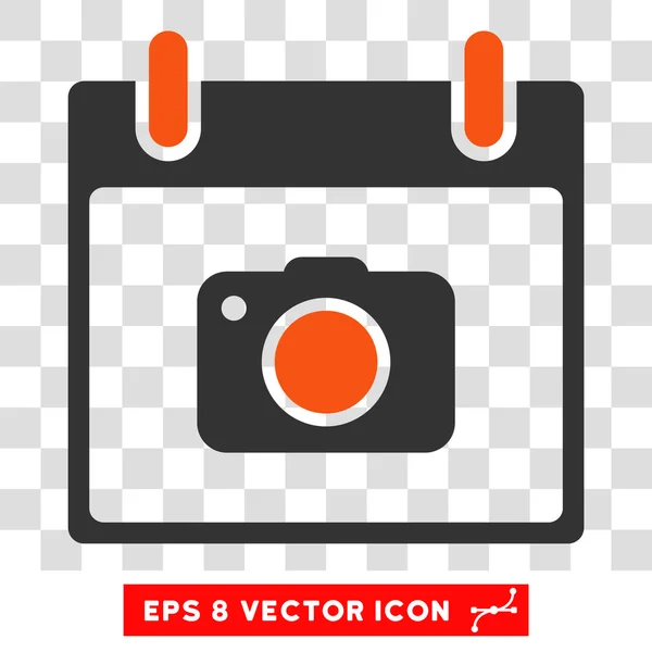 Appareil Photo Calendrier Jour Eps Icône vectorielle — Image vectorielle