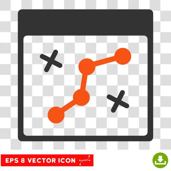 Caminho Pontos Calendário Página Eps Vector Icon — Vetor de Stock