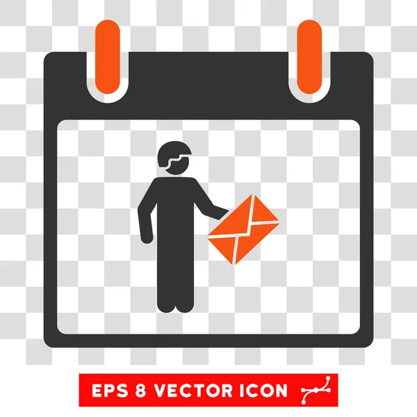 Postbote Kalender Tag eps Vektor-Symbol — Stockvektor